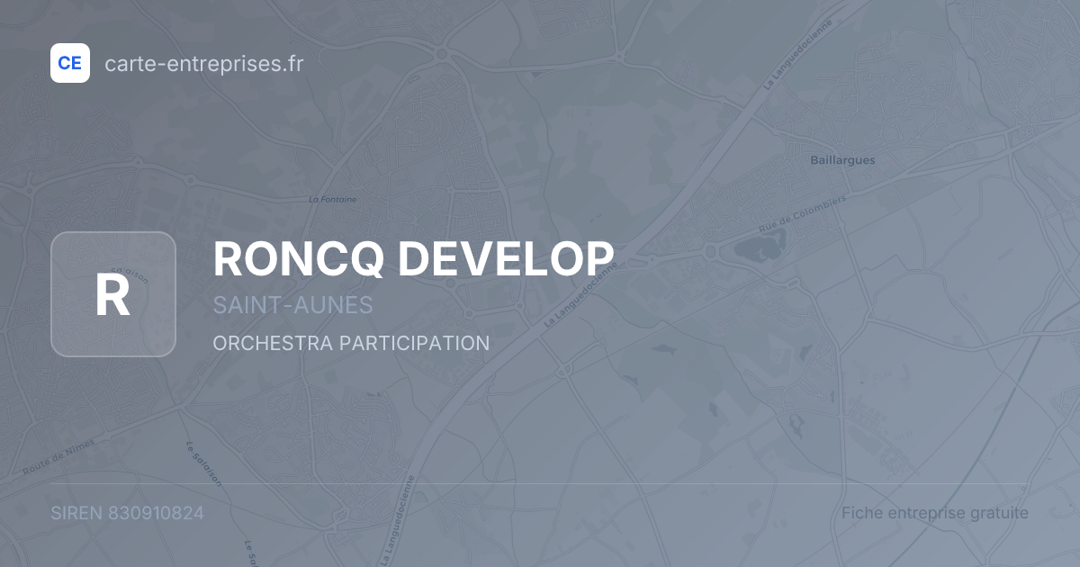 RONCQ DEVELOP — 830910824 — fiche entreprise