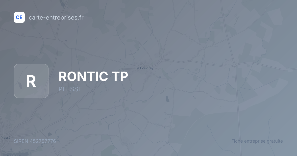 RONTIC TP — 452757776 — fiche entreprise