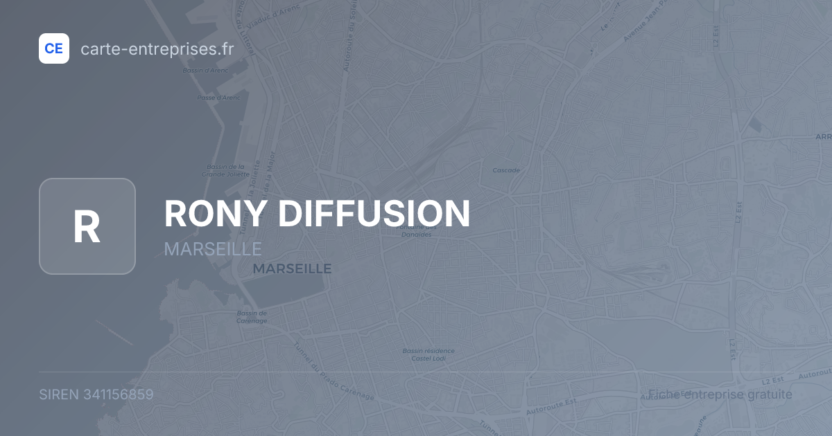 RONY DIFFUSION — 341156859 — fiche entreprise