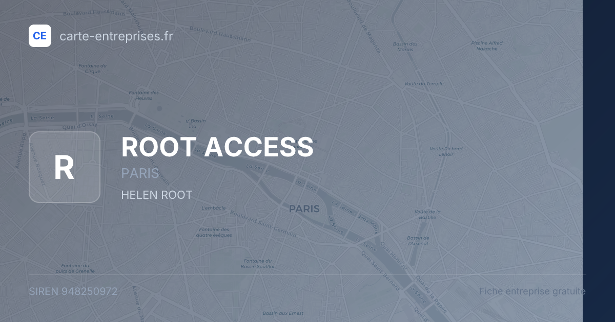 ROOT ACCESS — 948250972 — fiche entreprise