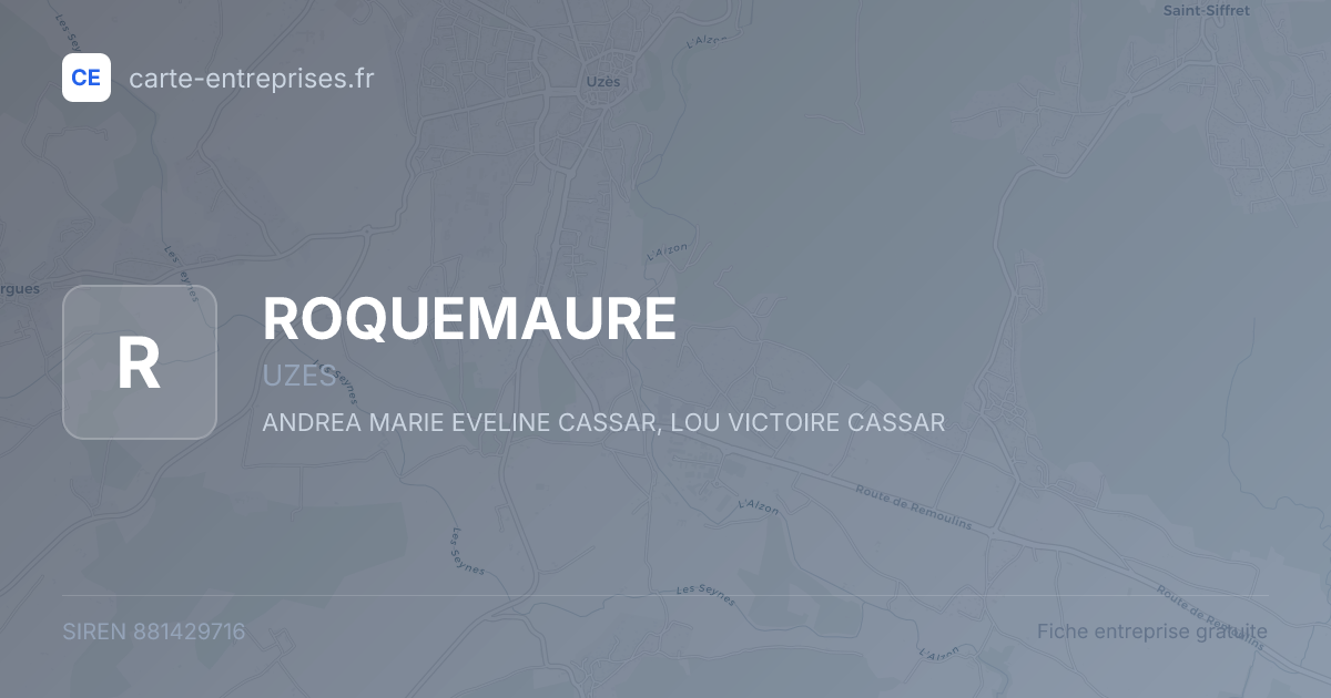 ROQUEMAURE — 881429716 — fiche entreprise