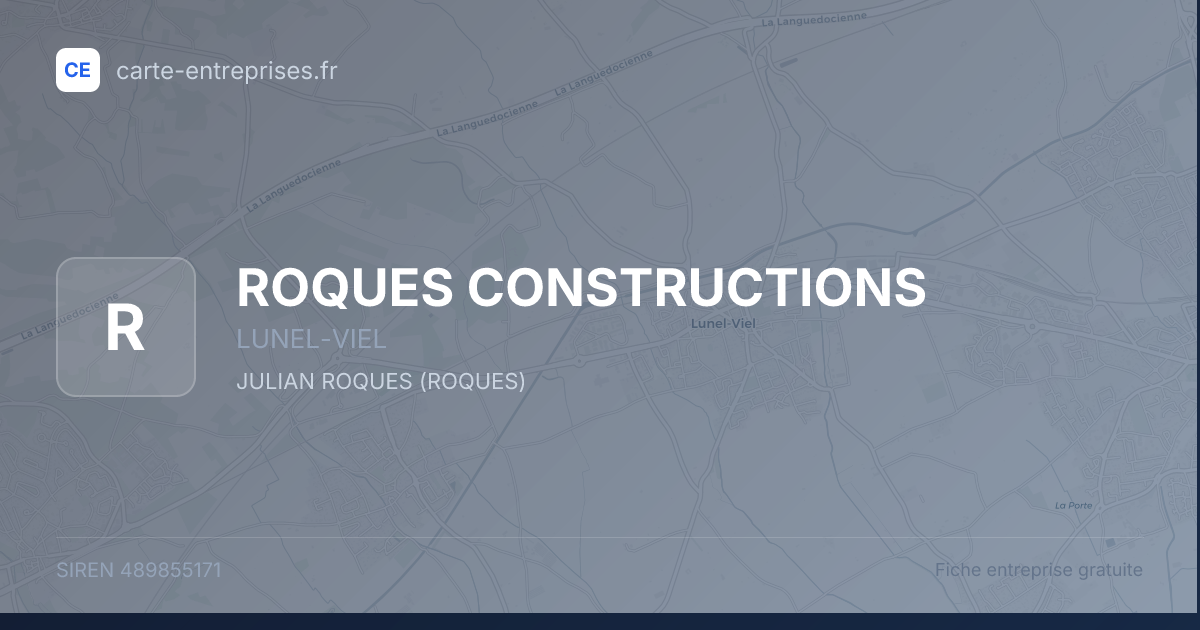 ROQUES CONSTRUCTIONS — 489855171 — fiche entreprise