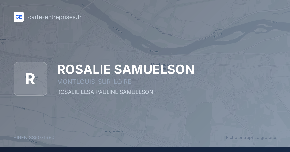 ROSALIE SAMUELSON — 835071960 — fiche entreprise