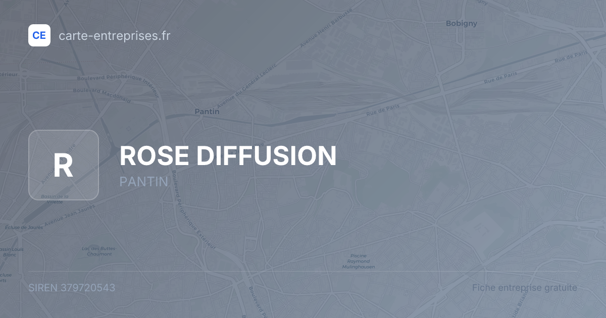 ROSE DIFFUSION — 379720543 — fiche entreprise