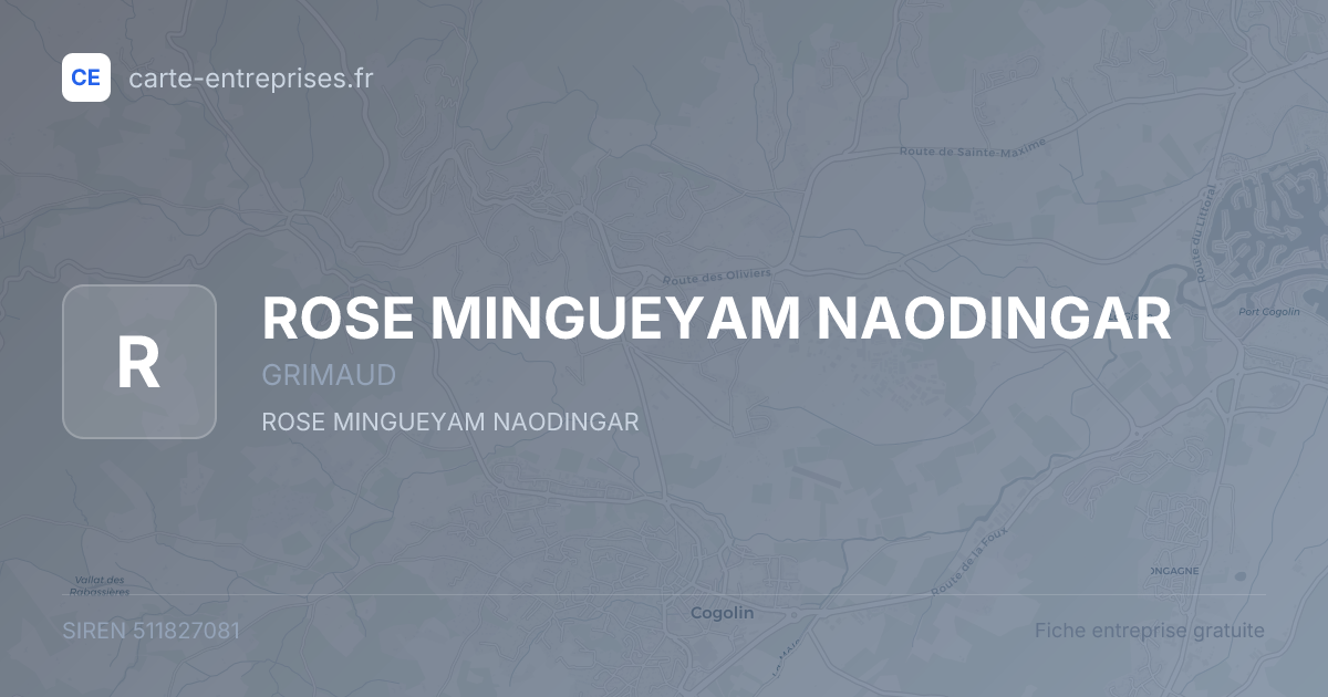 ROSE MINGUEYAM NAODINGAR — 511827081 — fiche entreprise