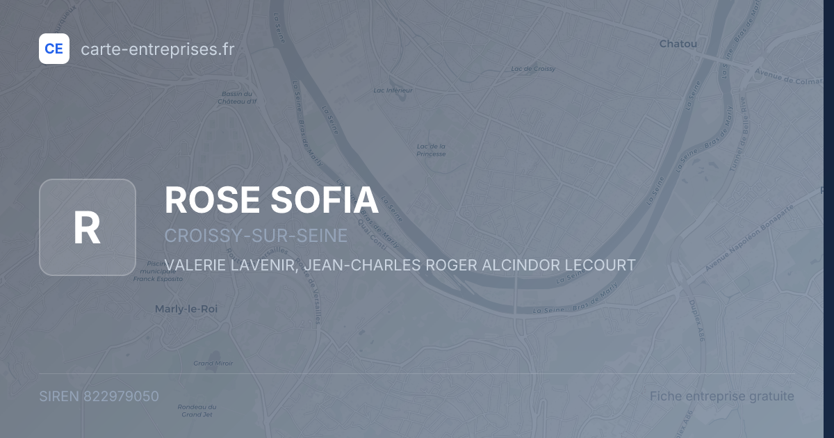 ROSE SOFIA — 822979050 — fiche entreprise