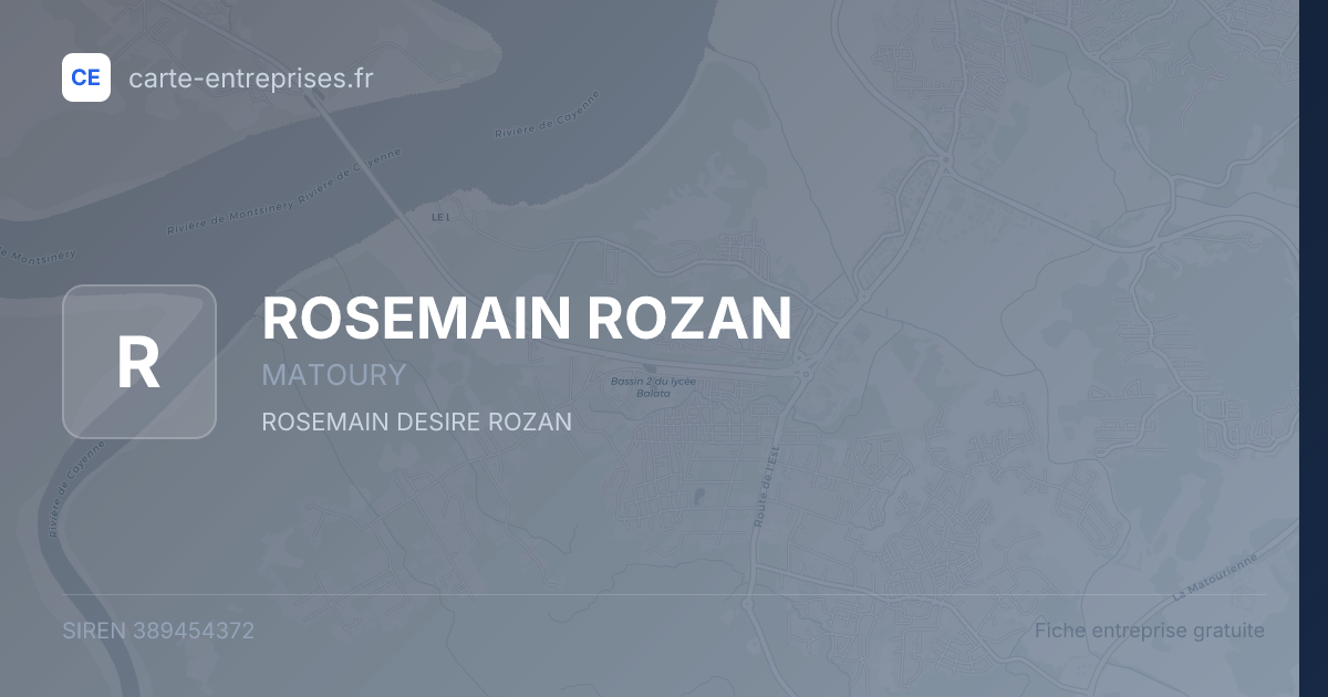 ROSEMAIN ROZAN — 389454372 — fiche entreprise