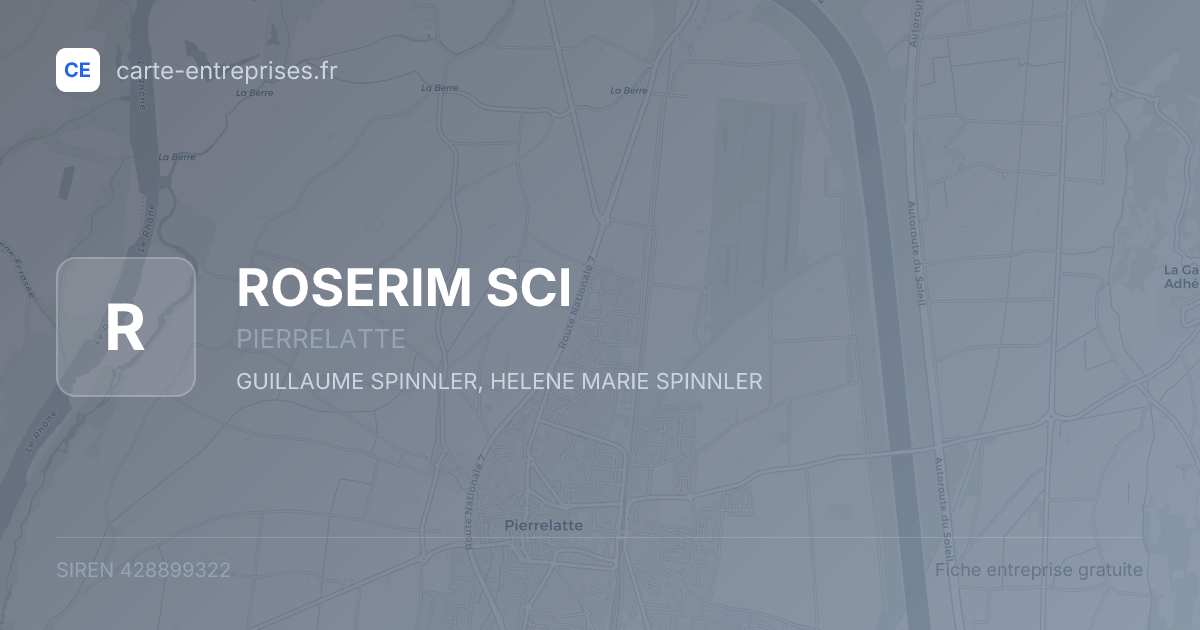 ROSERIM SCI — 428899322 — fiche entreprise
