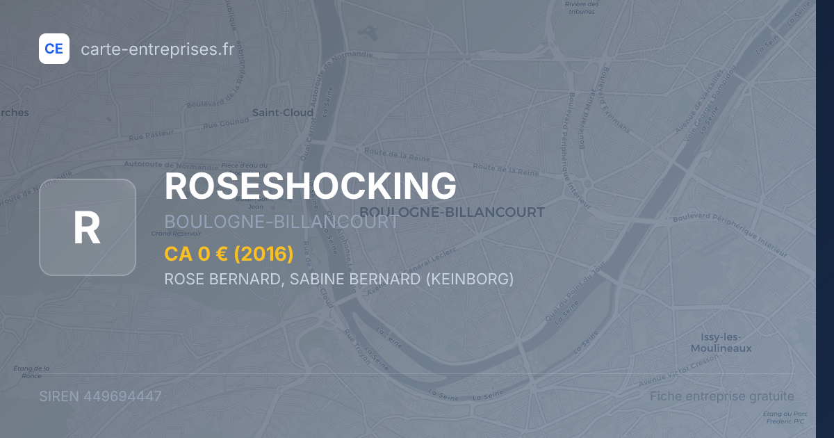 ROSESHOCKING — 449694447 — fiche entreprise