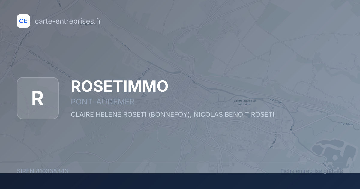ROSETIMMO — 810338343 — fiche entreprise
