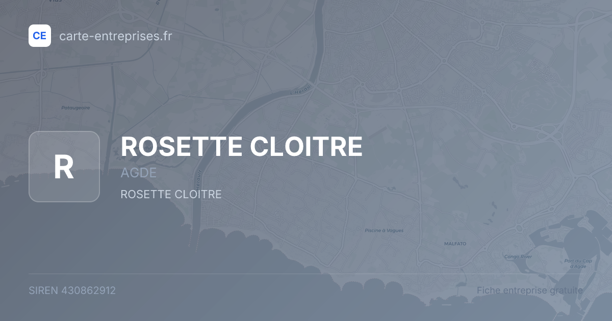 ROSETTE CLOITRE — 430862912 — fiche entreprise
