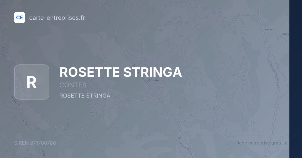 ROSETTE STRINGA — 971700786 — fiche entreprise