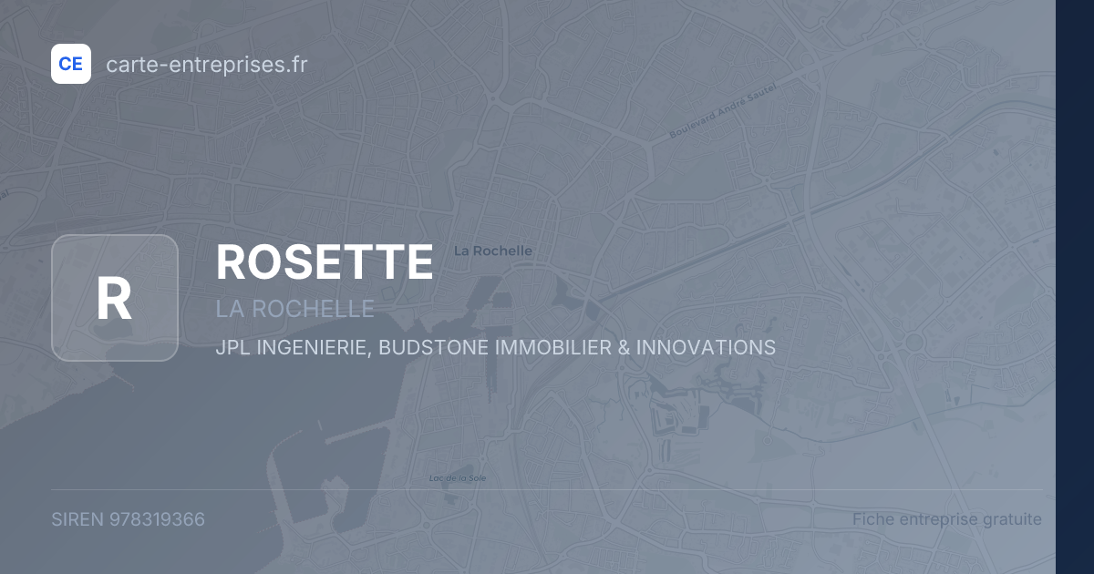 ROSETTE — 978319366 — fiche entreprise