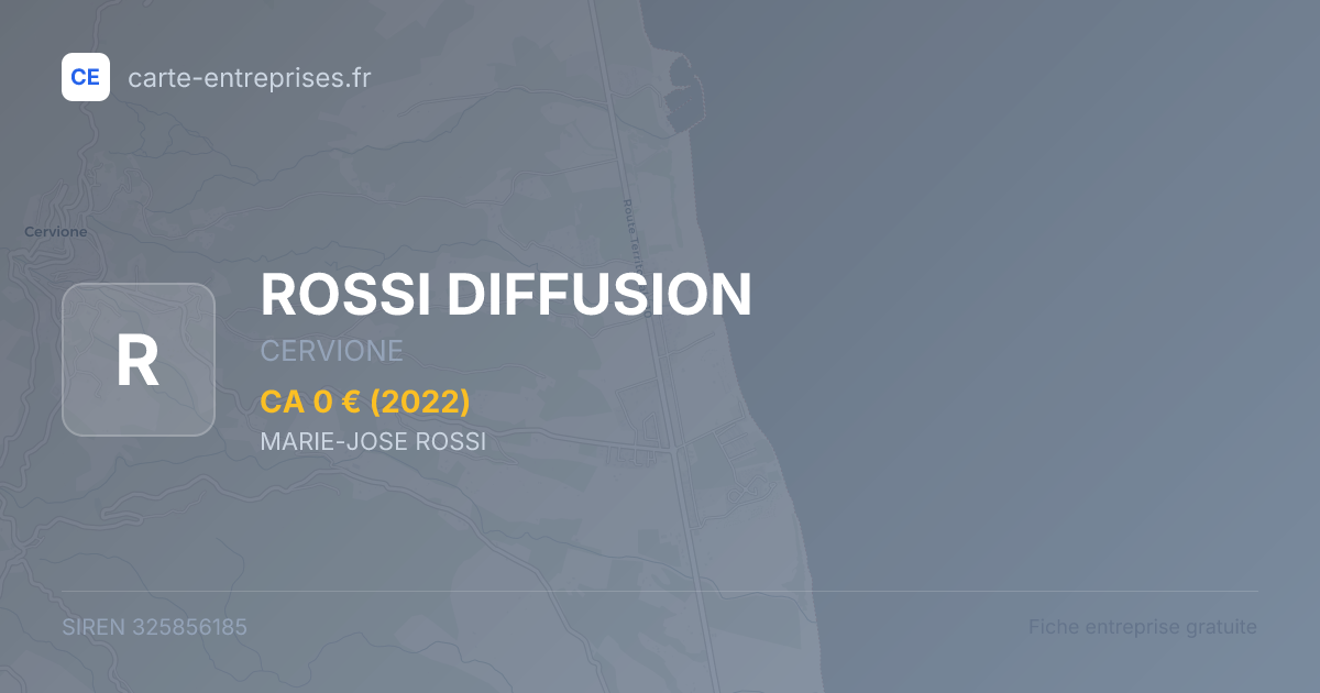 ROSSI DIFFUSION — 325856185 — fiche entreprise