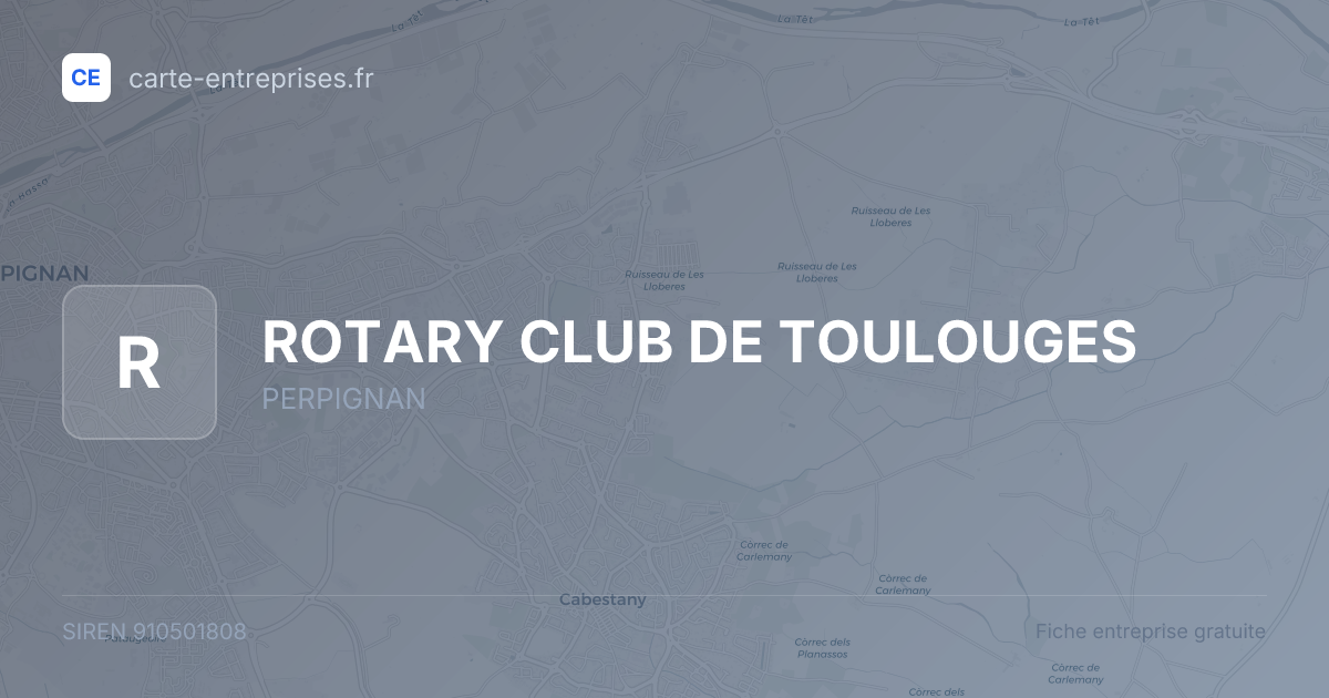 ROTARY CLUB DE TOULOUGES — 910501808 — fiche entreprise