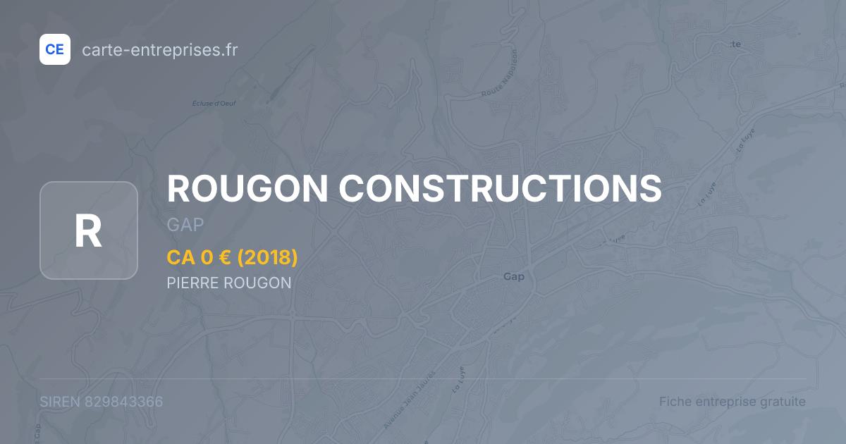 ROUGON CONSTRUCTIONS — 829843366 — fiche entreprise