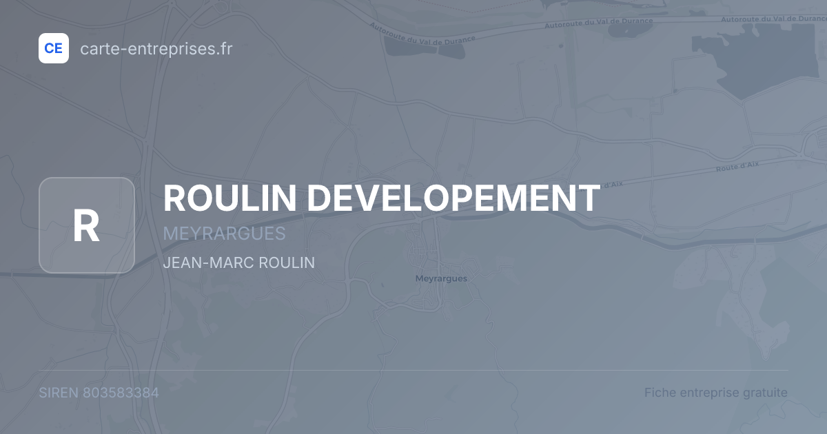 ROULIN DEVELOPEMENT — 803583384 — fiche entreprise