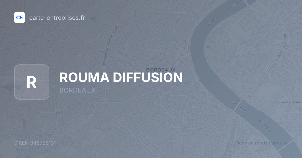 ROUMA DIFFUSION — 348726191 — fiche entreprise
