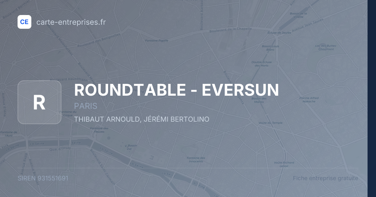 ROUNDTABLE - EVERSUN — 931551691 — fiche entreprise