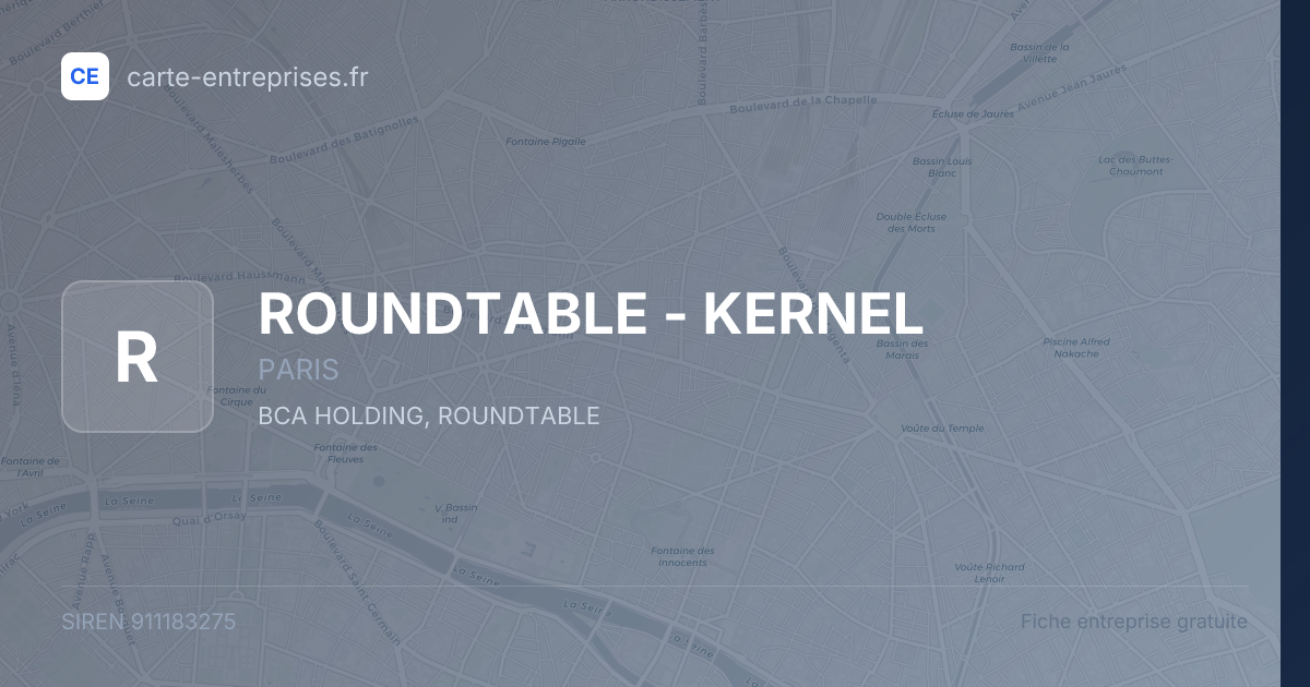 ROUNDTABLE - KERNEL — 911183275 — fiche entreprise