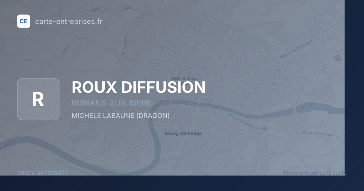 ROUX DIFFUSION — 347813677 — fiche entreprise