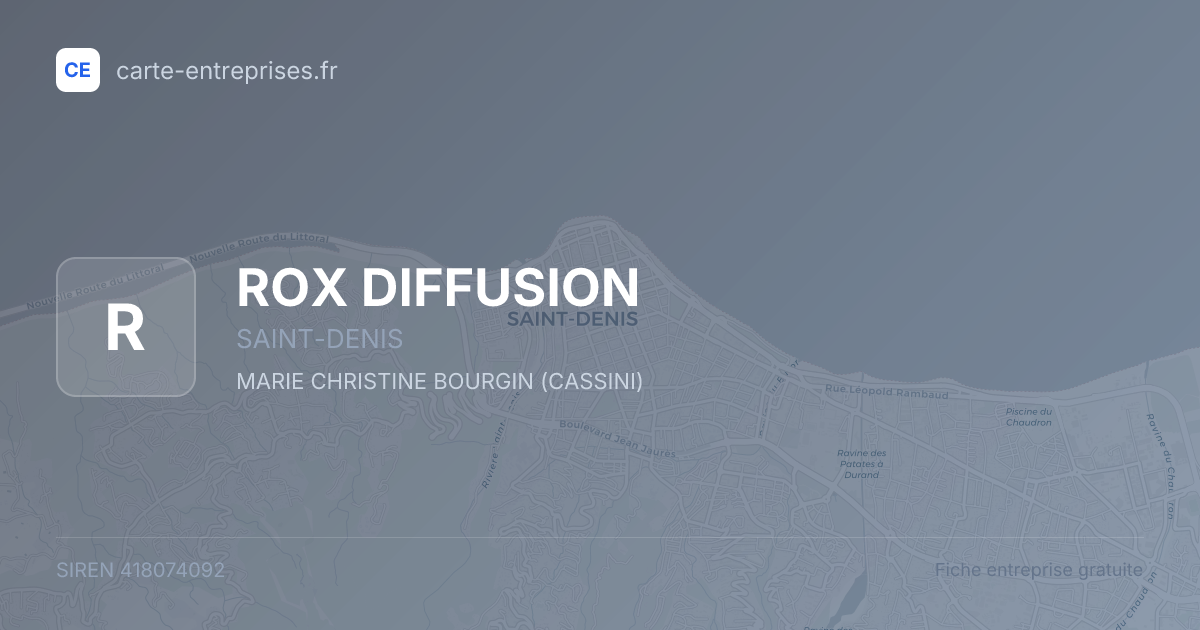 ROX DIFFUSION — 418074092 — fiche entreprise
