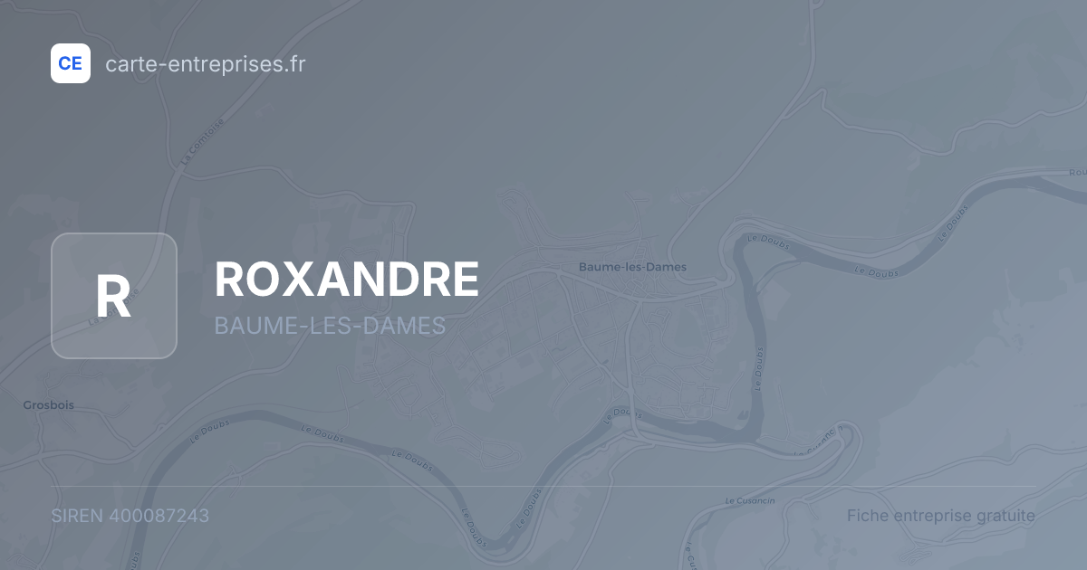 ROXANDRE — 400087243 — fiche entreprise