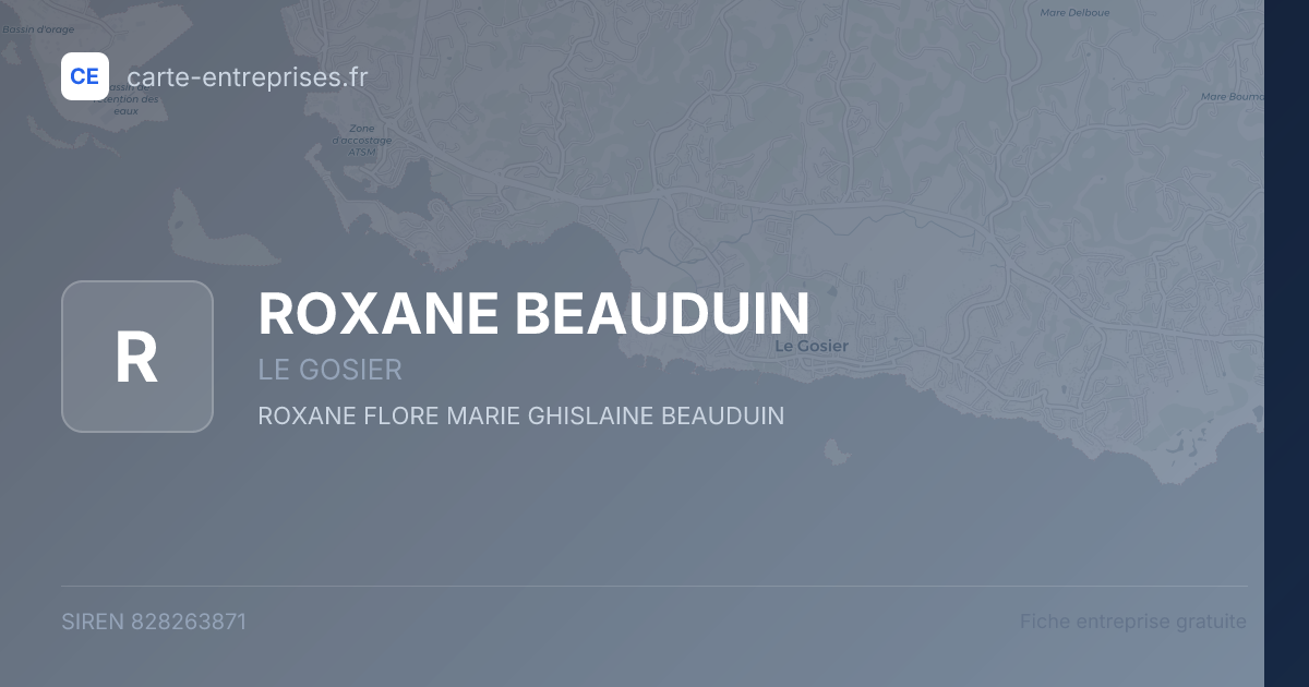ROXANE BEAUDUIN — 828263871 — fiche entreprise