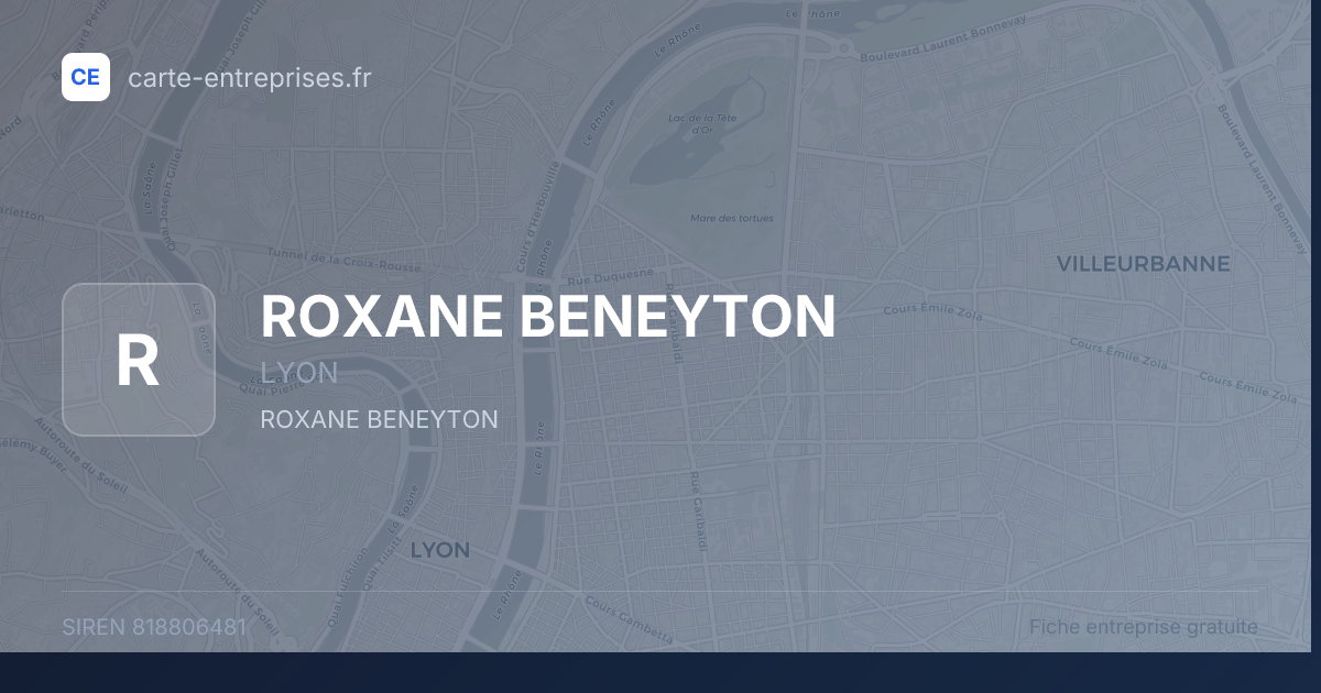 ROXANE BENEYTON — 818806481 — fiche entreprise