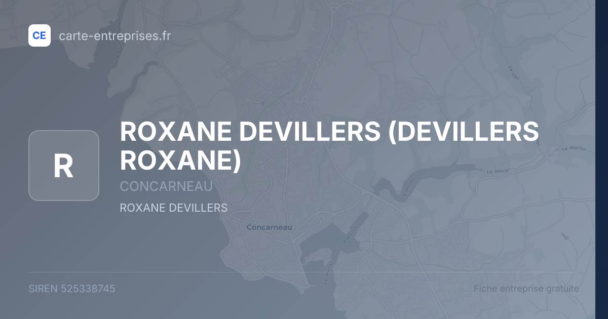 ROXANE DEVILLERS (DEVILLERS ROXANE) — 525338745 — fiche entreprise