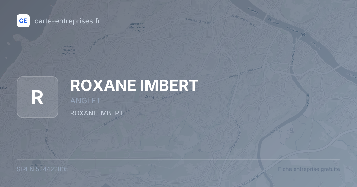 ROXANE IMBERT — 524422805 — fiche entreprise