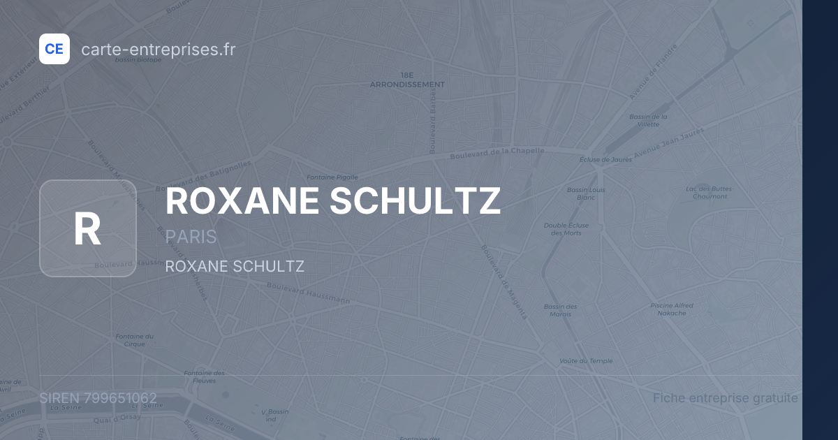 ROXANE SCHULTZ — 799651062 — fiche entreprise