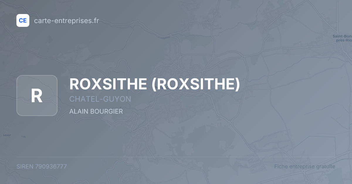 ROXSITHE — 790936777 — fiche entreprise