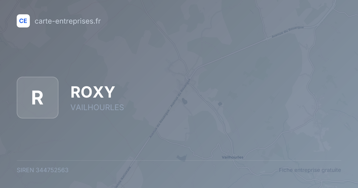 ROXY — 344752563 — fiche entreprise