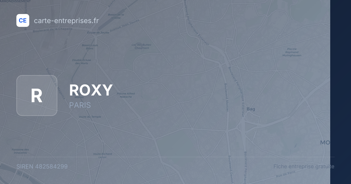 ROXY — 482584299 — fiche entreprise