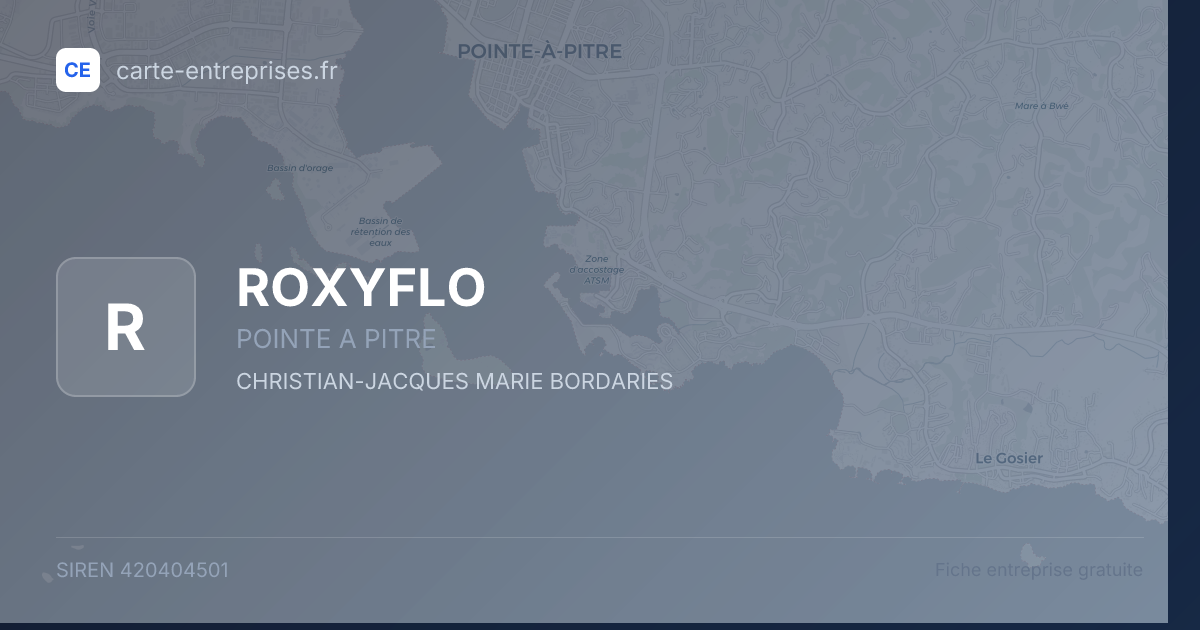 ROXYFLO — 420404501 — fiche entreprise