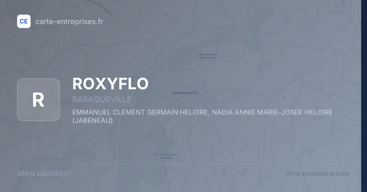 ROXYFLO — 535395677 — fiche entreprise