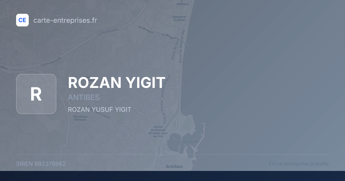 ROZAN YIGIT — 892378662 — fiche entreprise