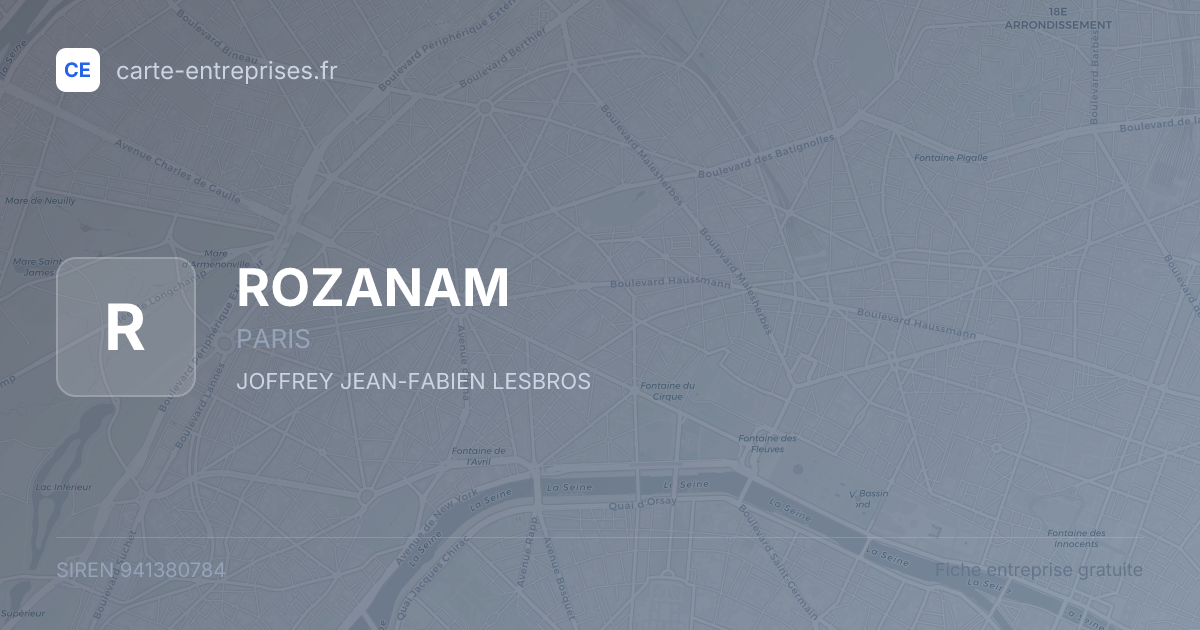 ROZANAM — 941380784 — fiche entreprise