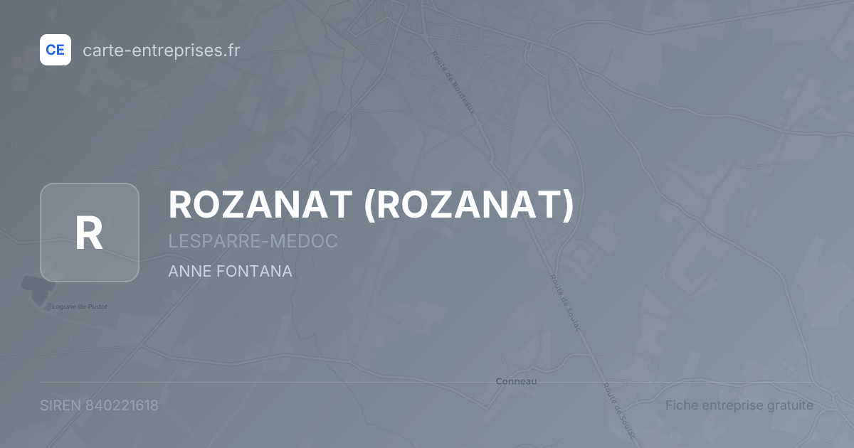 ROZANAT — 840221618 — fiche entreprise