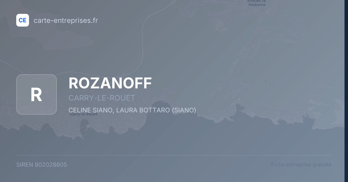 ROZANOFF — 802028605 — fiche entreprise