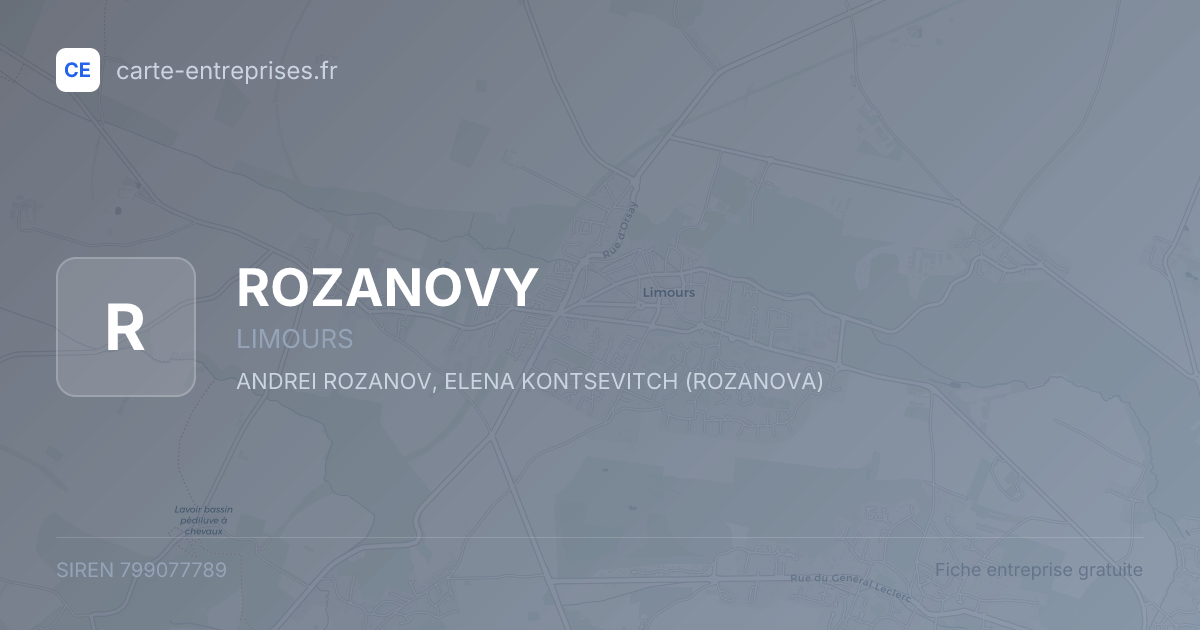 ROZANOVY — 799077789 — fiche entreprise