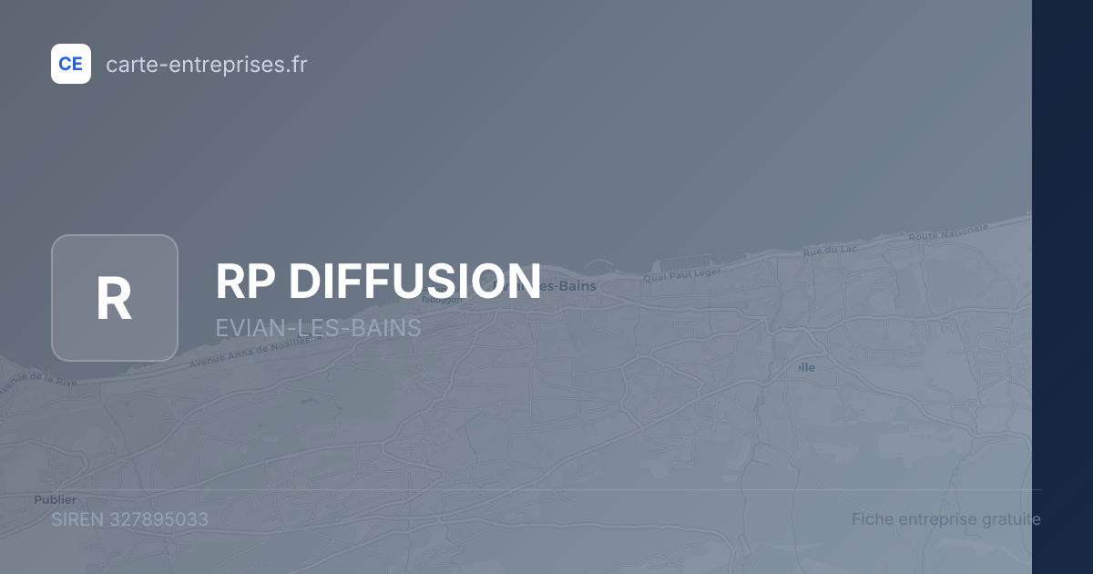 RP DIFFUSION — 327895033 — fiche entreprise
