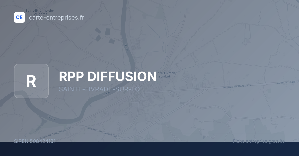RPP DIFFUSION — 508424181 — fiche entreprise