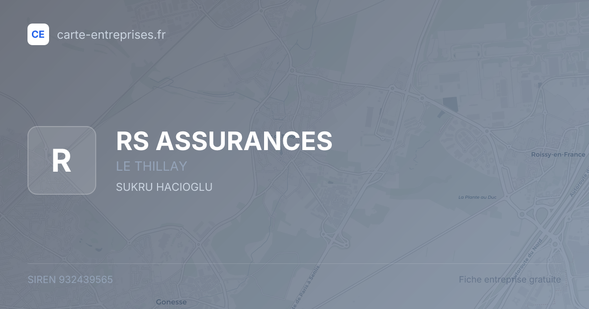 RS ASSURANCES — 932439565 — fiche entreprise
