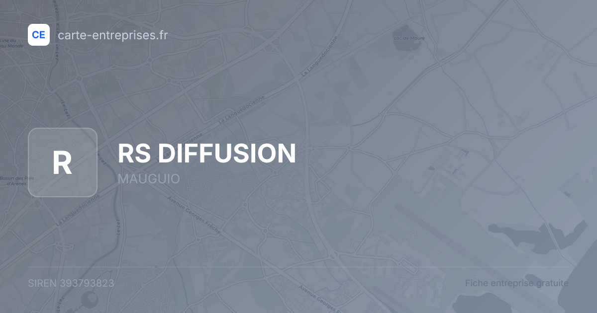 RS DIFFUSION — 393793823 — fiche entreprise