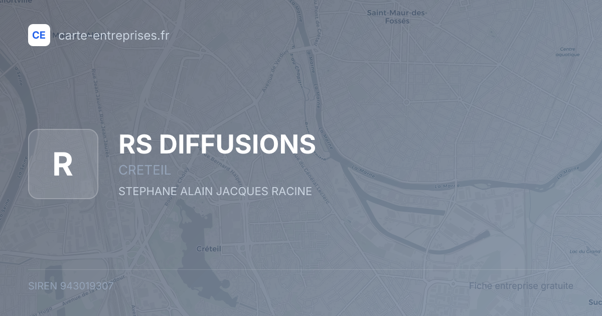 RS DIFFUSIONS — 943019307 — fiche entreprise