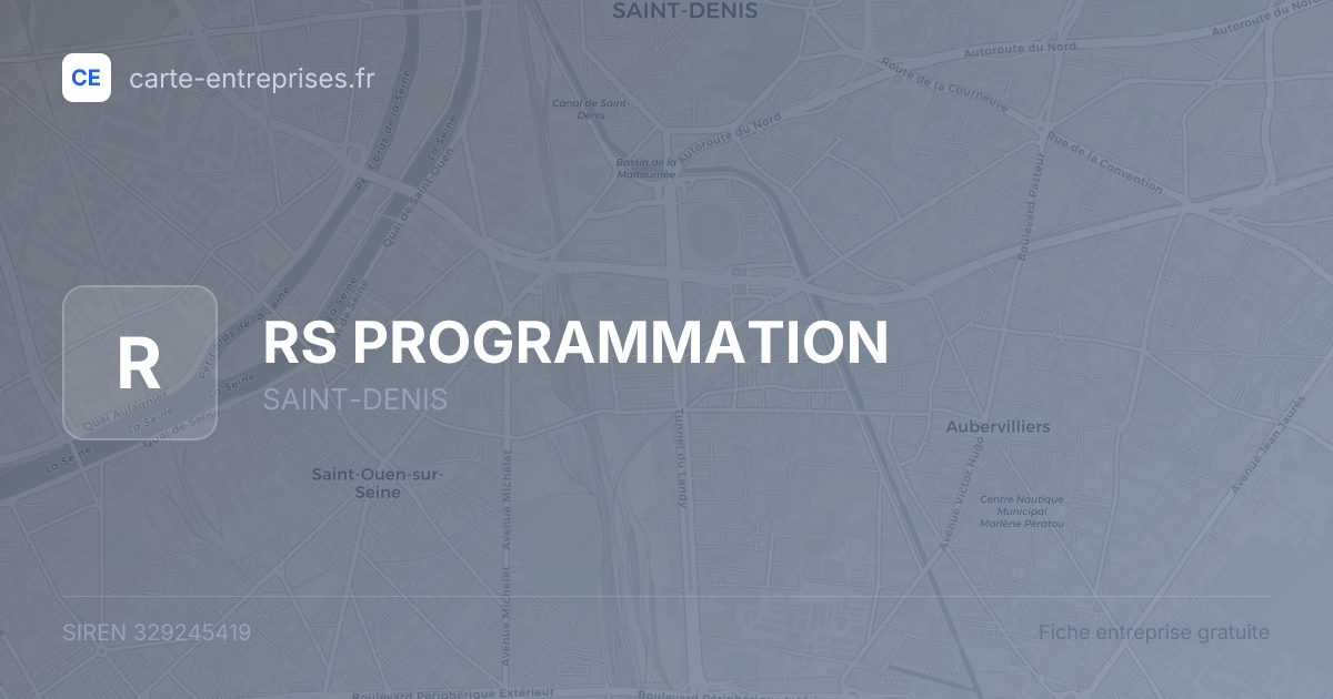 RS PROGRAMMATION — 329245419 — fiche entreprise