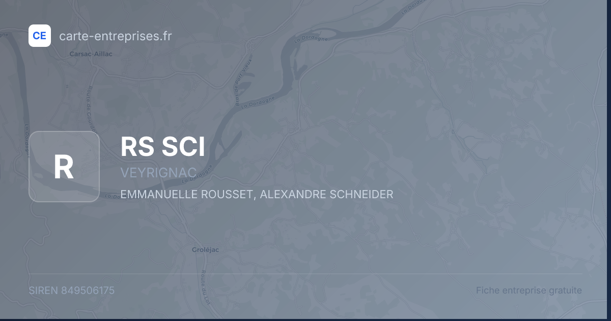 RS SCI — 849506175 — fiche entreprise