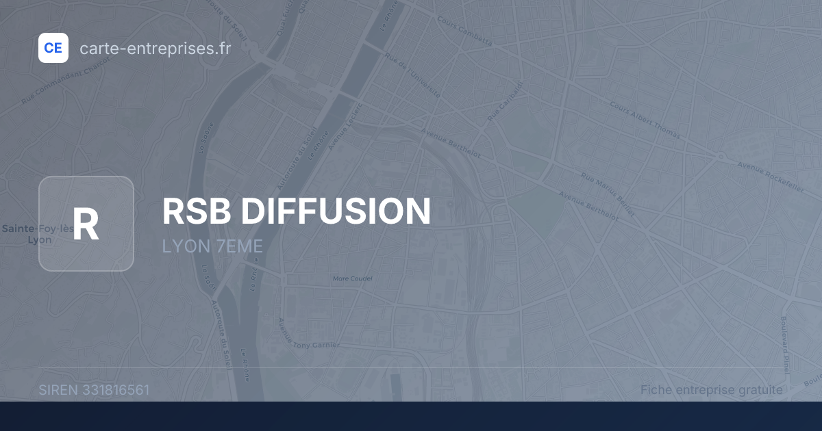 RSB DIFFUSION — 331816561 — fiche entreprise
